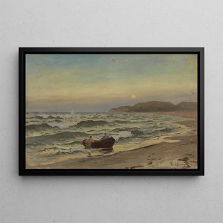 Hans Gude - Storm at Rgen.webp