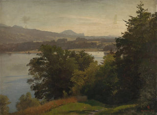 Widok na Mondsee - Hans Gude — widok dzieła