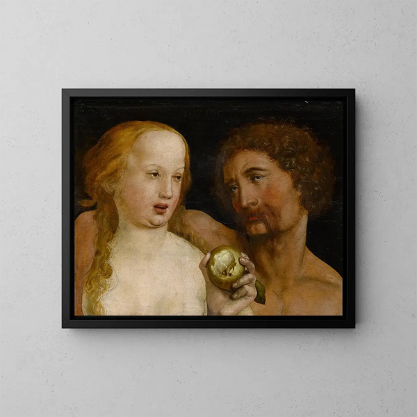 Adam i Ewa - Hans Holbein Młodszy — oprawiony obraz na ścianie