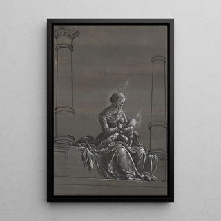 Hans Holbein The Younger - Maria mit Kind zwischen Sulen.webp