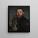 Portret szlachcica z jastrzębiem - Hans Holbein młodszy — oprawiony obraz na ścianie