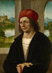 Portret mężczyzny w czerwonym kapeluszu - Hans Leonhard Schäufelein — widok dzieła
