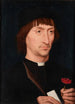 Portret mężczyzny z goździkiem - Hans Memling — widok dzieła