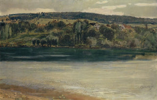 Hans Sandreuter - The Rhine near Stein Rhineshore at Dusk.webp