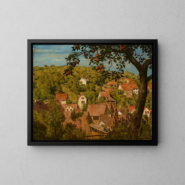 Widok na Mamolsheim - Hans Thoma — oprawiony obraz na ścianie