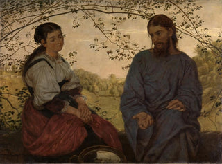 Le Christ et la Samaritaine - Hans Thoma — widok dzieła