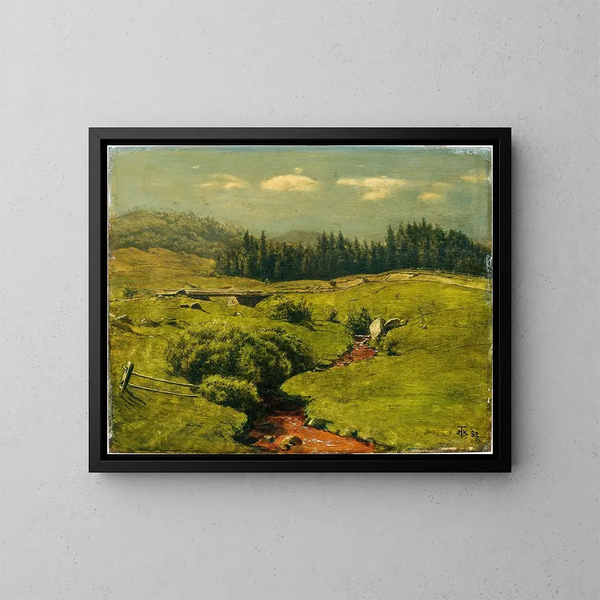 Le ruisseau brun - Hans Thoma — oprawiony obraz na ścianie