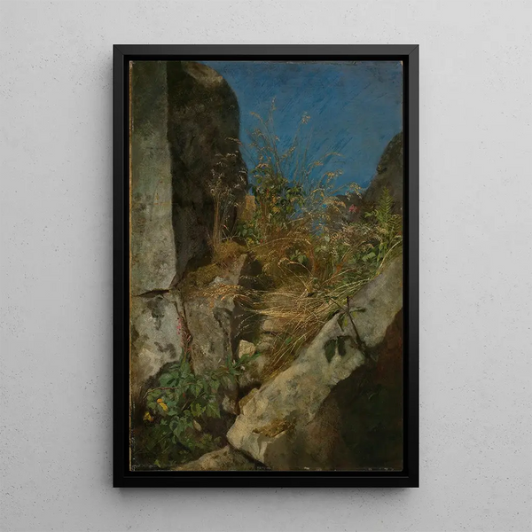 Zioła między skałami - Hans Thoma — oprawiony obraz na ścianie