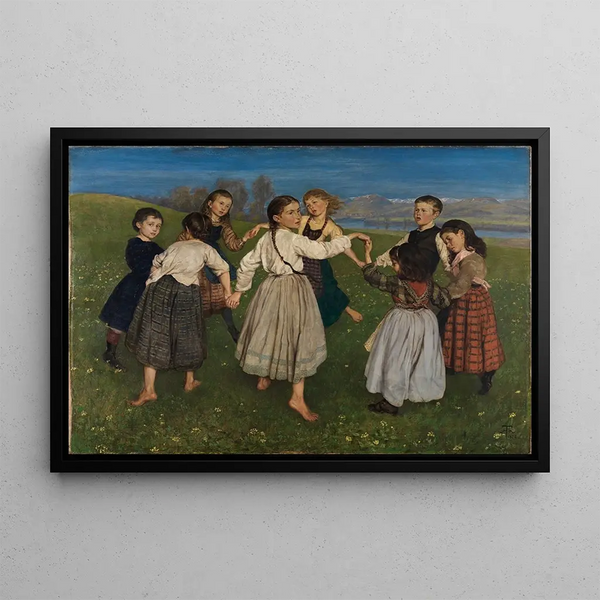 Ronde d'enfants - Hans Thoma — oprawiony obraz na ścianie