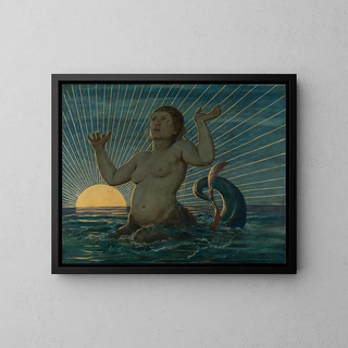 Budzenie morza - Hans Thoma — oprawiony obraz na ścianie