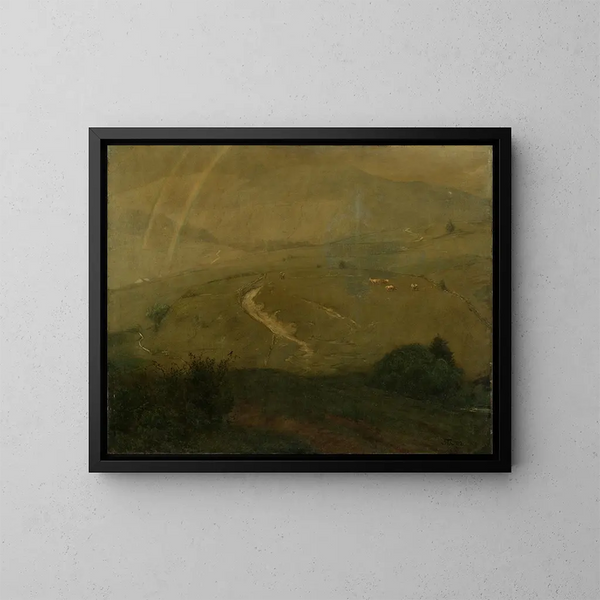 Deszcz w Schwarzwaldzie - Hans Thoma — oprawiony obraz na ścianie