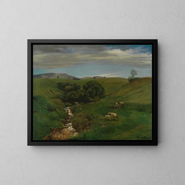 Prairie de la Forêt-Noire - Hans Thoma — oprawiony obraz na ścianie