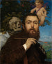 Autoportret z Amorem i Śmiercią - Hans Thoma — widok dzieła