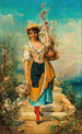 Piękna kwiaciarka - Hans Zatzka — widok dzieła