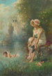 Miłość nad brzegiem rzeki - Hans Zatzka — widok dzieła