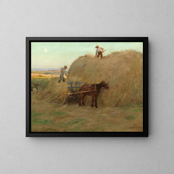 Budowa siana - Harold Harvey — oprawiony obraz na ścianie