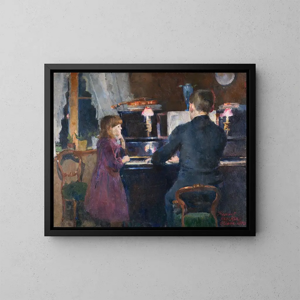 Wielki Brat gra - Harriet Backer — oprawiony obraz na ścianie