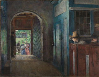 Chrzest w kościele Tanum - Harriet Backer — widok dzieła