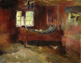 Wnętrza farmy w Strlsjhaugen - Harriet Backer — widok dzieła