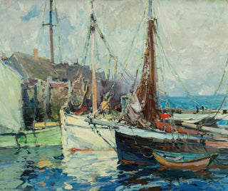 Un quai de poissonniers - Harry Aiken Vincent — widok dzieła