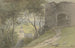 Widok na Falkenstein z ruiną i kościołem w dolinie - Heinrich Adolf Valentin Hoffmann — widok dzieła