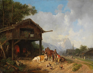u kowala w górach - Heinrich Bürkel — widok dzieła