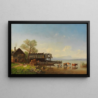 Heinrich Brkel - Der Starnberger See mit Blick auf das Wettersteingebirge.webp