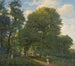 Leśny park w Charlottenlund o zmierzchu - Heinrich Buntzen — widok dzieła