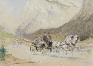 Heinrich Gottfried Wilda - Kaiserliche Kutschenausfahrt im Salzkammergut.webp
