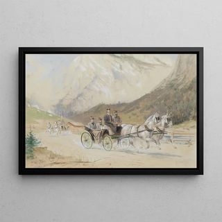 Heinrich Gottfried Wilda - Kaiserliche Kutschenausfahrt im Salzkammergut.webp