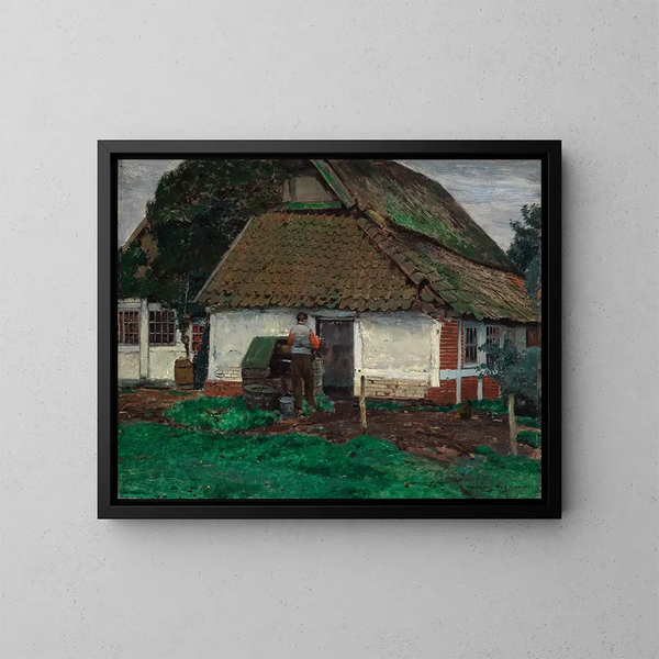 Stara chata - Heinrich Hermanns — oprawiony obraz na ścianie