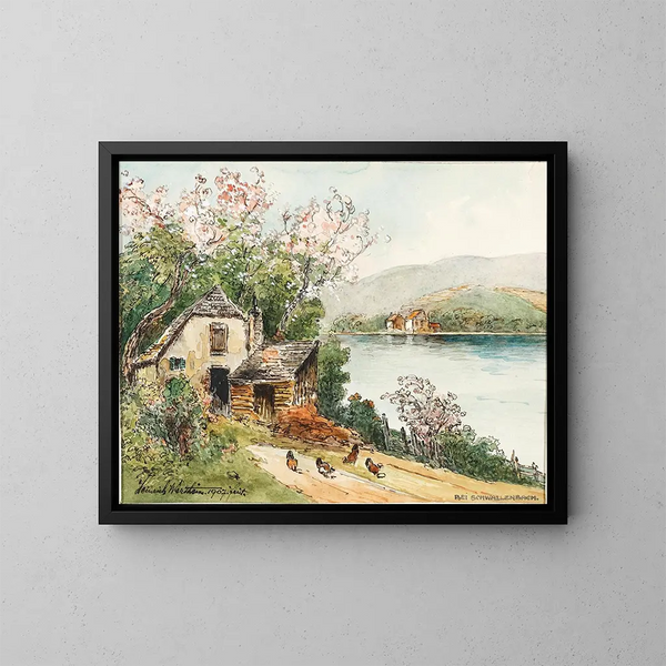 Wiosna w Dolinie Wachau - Heinrich Josef Wertheim — oprawiony obraz na ścianie