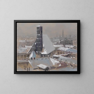 Heinrich Schrder - Blick ber Wiener Dcher und Minoritenkirche.webp