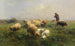Słoneczne pastwisko - Heinrich von Zügel — widok dzieła