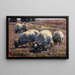 Moutons paissant dans la lande ensoleillée - Heinrich von Zügel — oprawiony obraz na ścianie