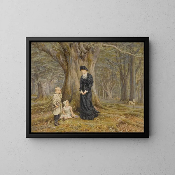 La dame du manoir - Helen Allingham — oprawiony obraz na ścianie