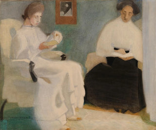 Dziewczyny czytające - Helene Schjerfbeck — widok dzieła