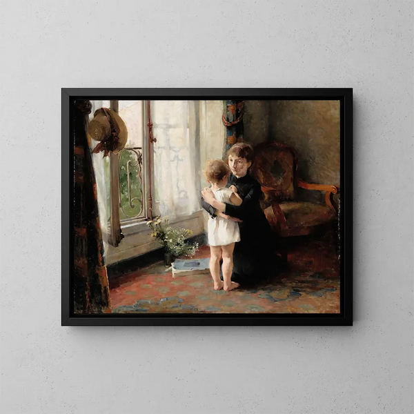 Matka i dziecko - Helene Schjerfbeck — oprawiony obraz na ścianie