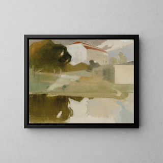 Manoir de Sjundby - Helene Schjerfbeck — oprawiony obraz na ścianie