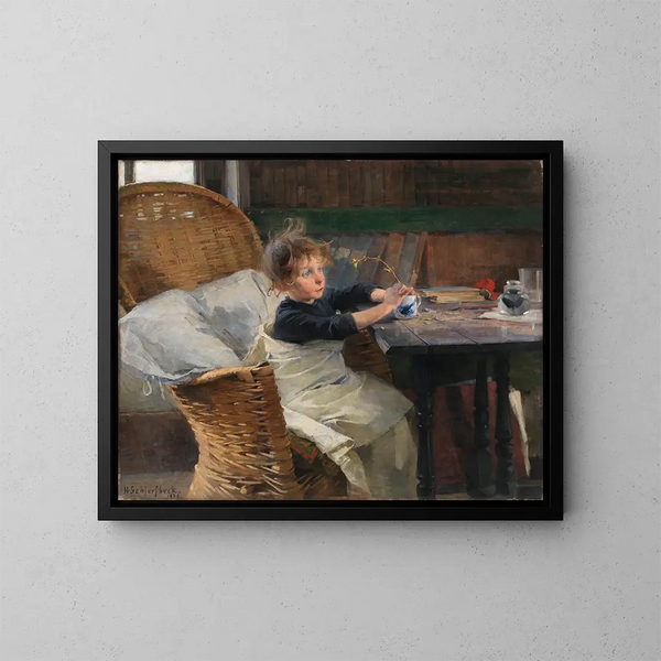 Le Convalescent - Helene Schjerfbeck — oprawiony obraz na ścianie