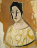 La diseuse de bonne aventure en robe jaune - Helene Schjerfbeck — widok dzieła