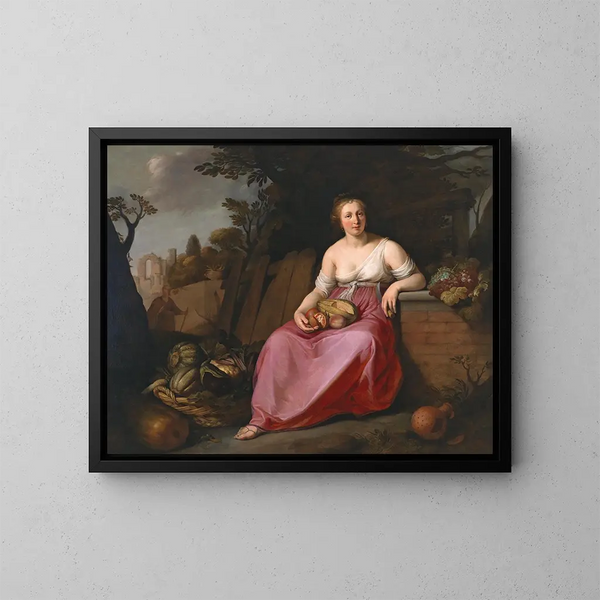 Vertumne et Pomone - Hendrick Bloemaert — oprawiony obraz na ścianie