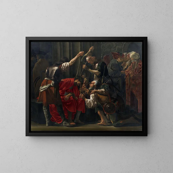 Chrystus z koroną cierniową - Hendrick Ter Brugghen — oprawiony obraz na ścianie