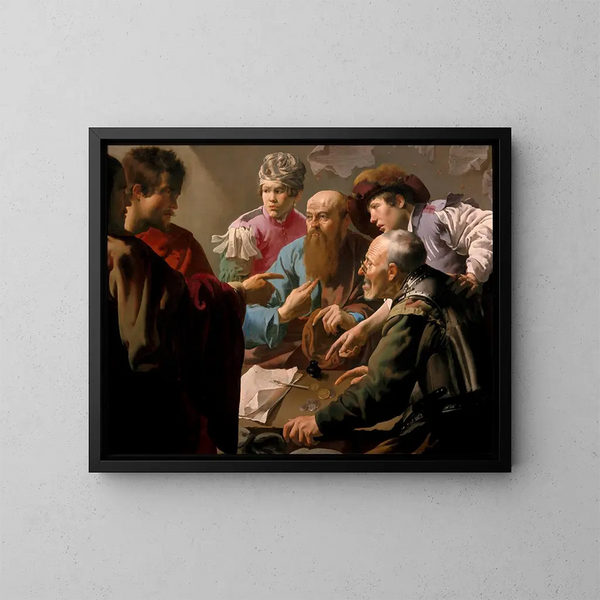 L'Appel de saint Matthieu - Hendrick Ter Brugghen — oprawiony obraz na ścianie