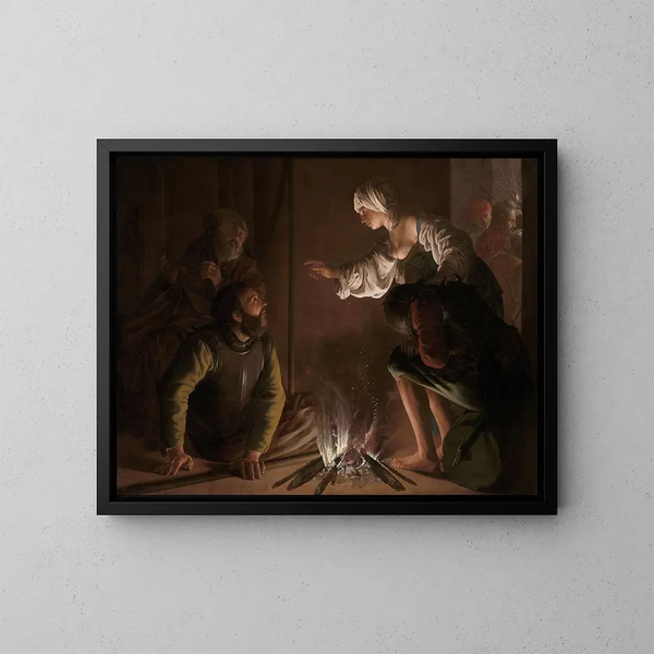 Odrzucenie św. Piotra - Hendrick Ter Brugghen — oprawiony obraz na ścianie