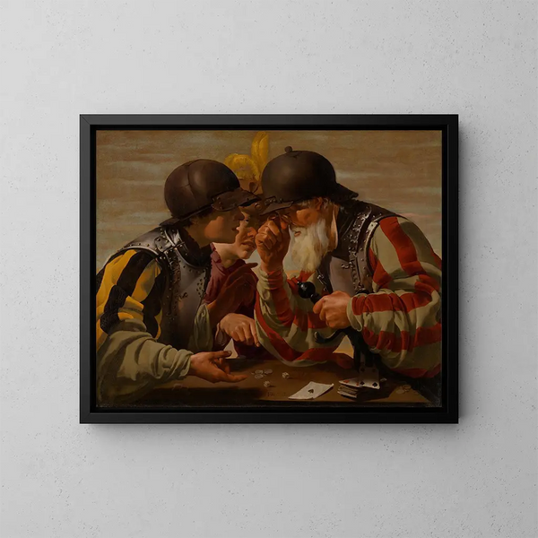 Les Joueurs - Hendrick Ter Brugghen — oprawiony obraz na ścianie