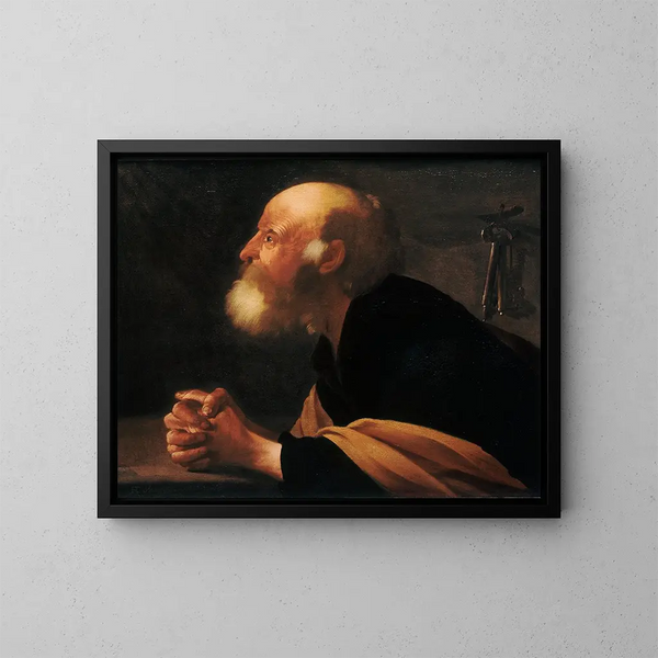 Le Pierre repentant - Hendrick Ter Brugghen — oprawiony obraz na ścianie