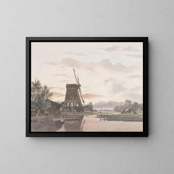 Moulin à scie - Hendrik Abraham Klinkhamer — oprawiony obraz na ścianie