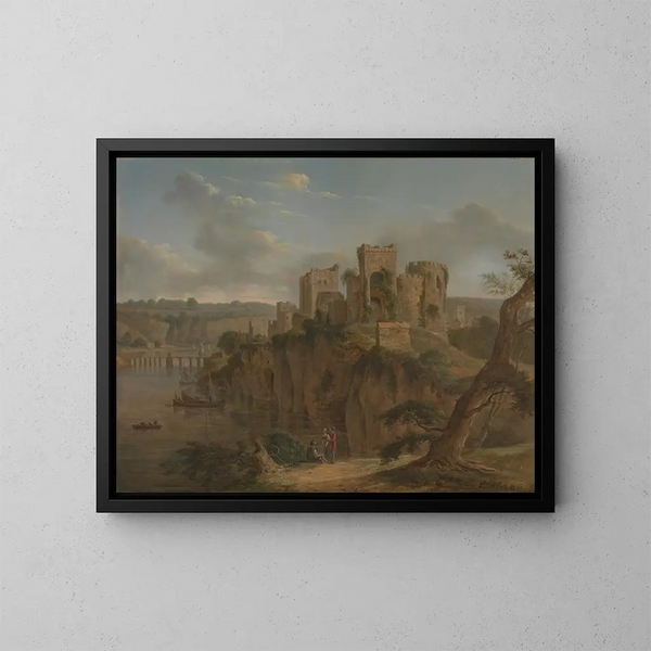 Château de Chepstow - Hendrik Frans de Cort — oprawiony obraz na ścianie