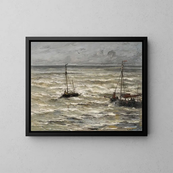 En morze - Hendrik Willem Mesdag — oprawiony obraz na ścianie